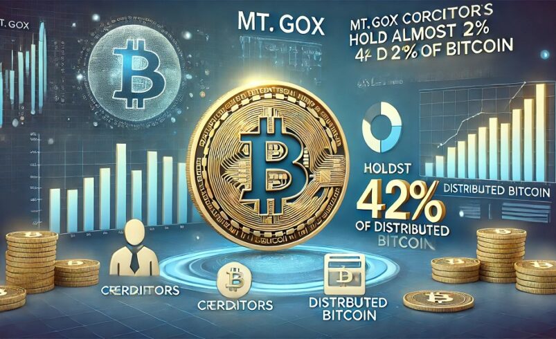 Mt. Gox Creditors Hold Almost 42% of Distributed Bitcoin