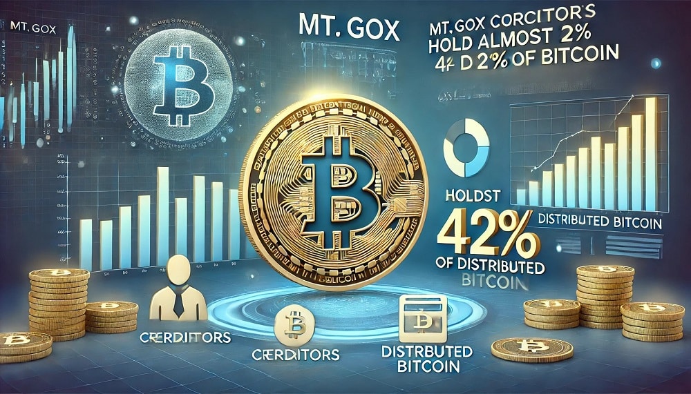 Mt. Gox Creditors Hold Almost 42% of Distributed Bitcoin