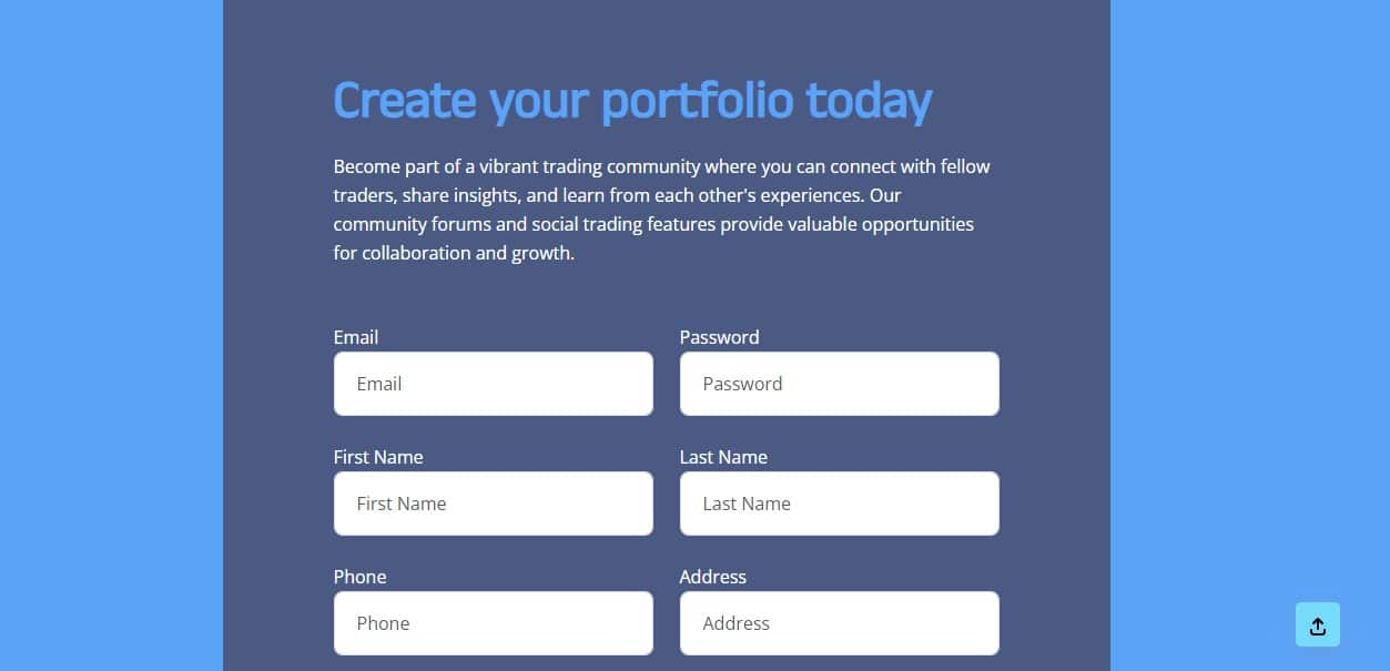 Trust-Fund Registration Page